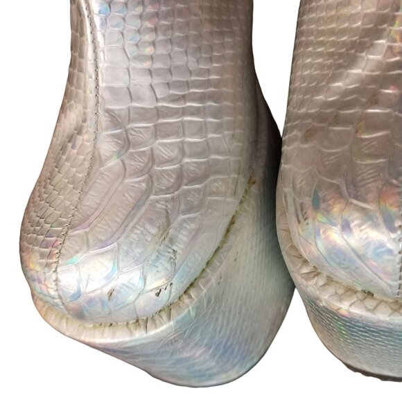 Platform metallic reflective dolls kill Ellie boots size 10 - Picture 8 of 11